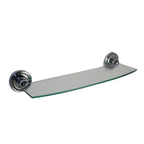 Polished Chrome 24 inch Glass Shelf V15002