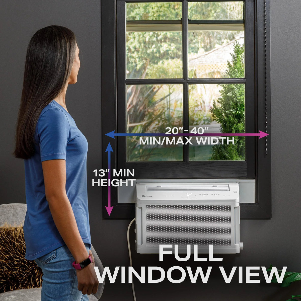 8,000 BTU Smart Window-Mounted Air Conditioner with Wi-Fi N88936