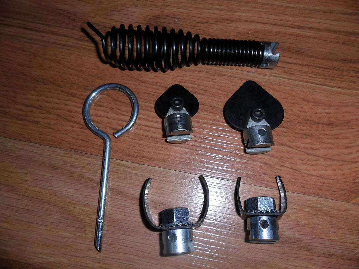 Drain Cleaner 6 Piece Bit Set with 5/8" Cable End, Pack of 2 T7975