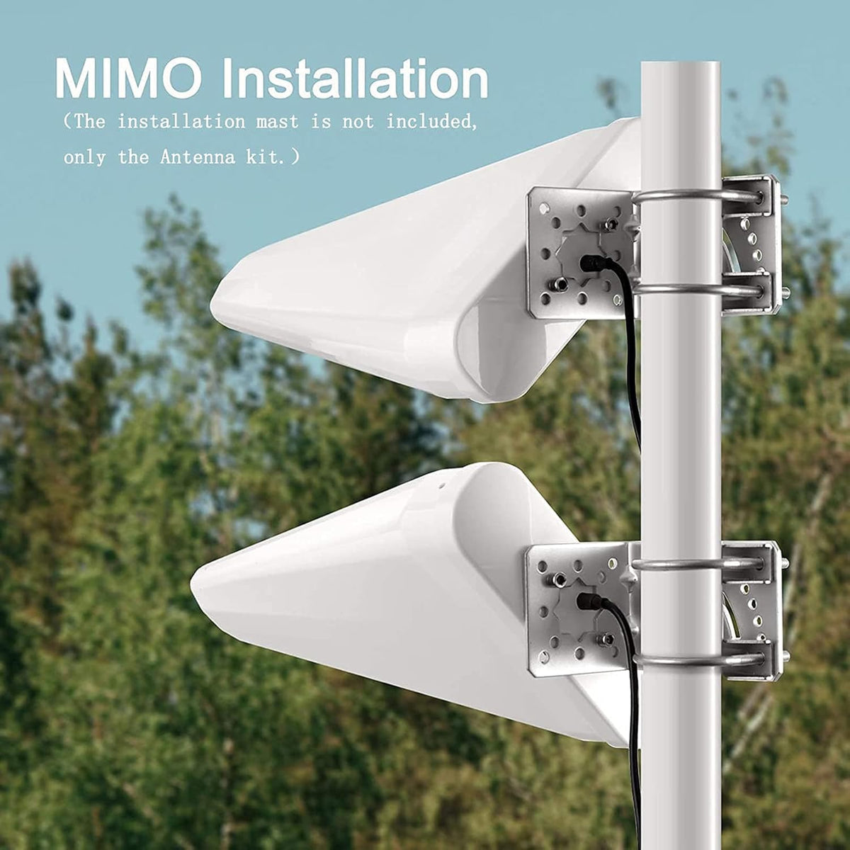 11dBi Dual MIMO Wideband Directional Yagi Panel 3G 4G Long Range Cellular SMA/TS9 Connector Antenna with 10 Meter Cable N410