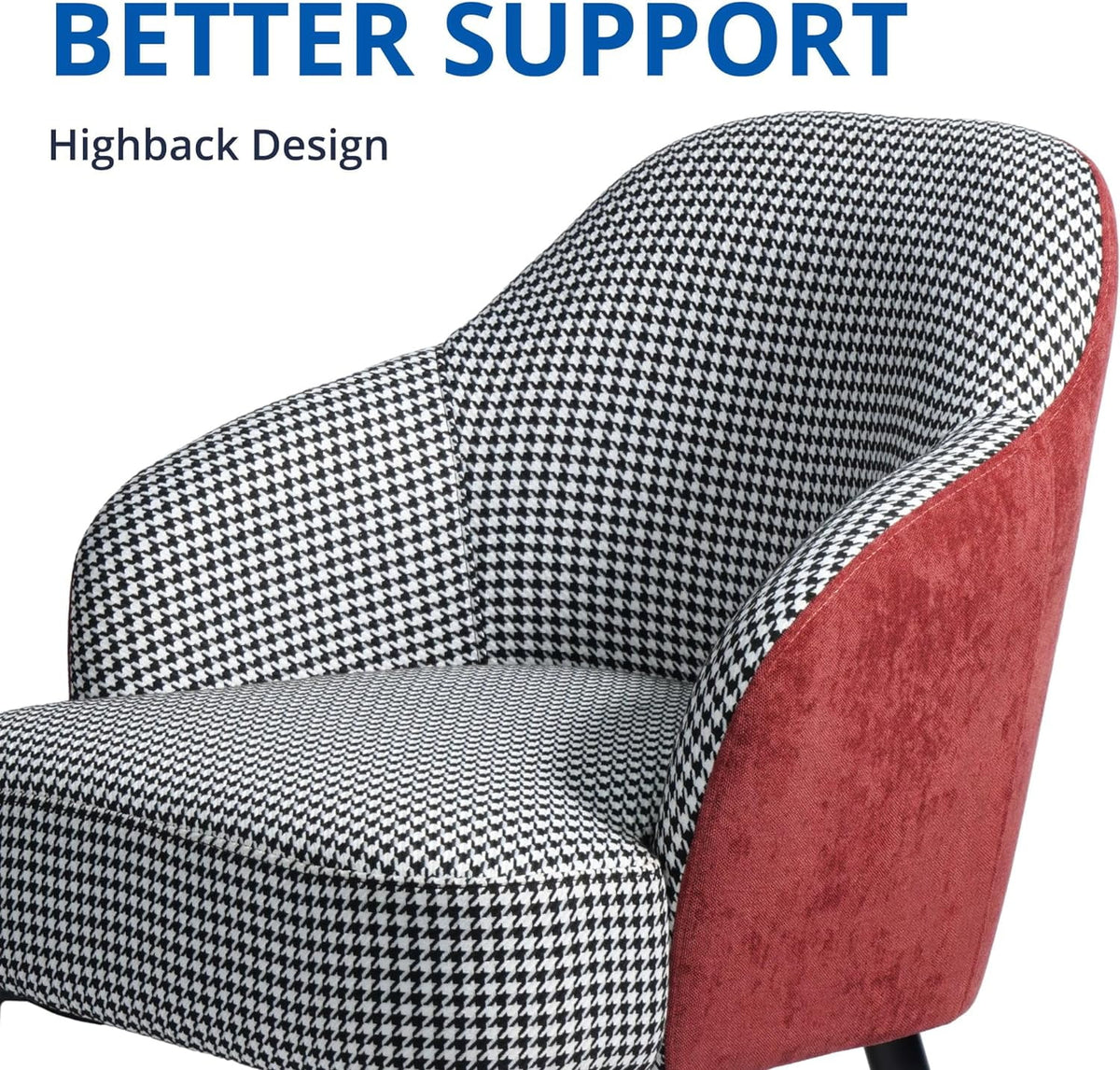Houndstooth Upholstered Accent Chair B1515