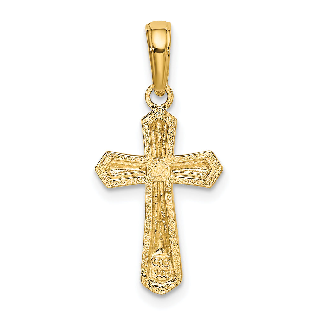 14K Yellow Gold Passion Cross Pendant Charm L38946