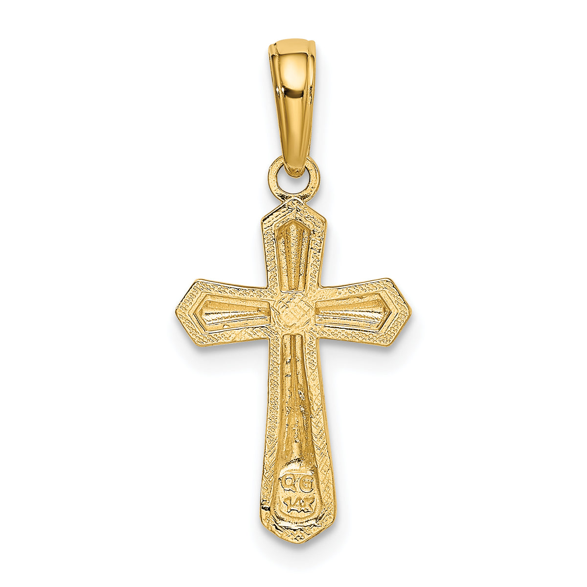 14K Yellow Gold Passion Cross Pendant Charm L38946