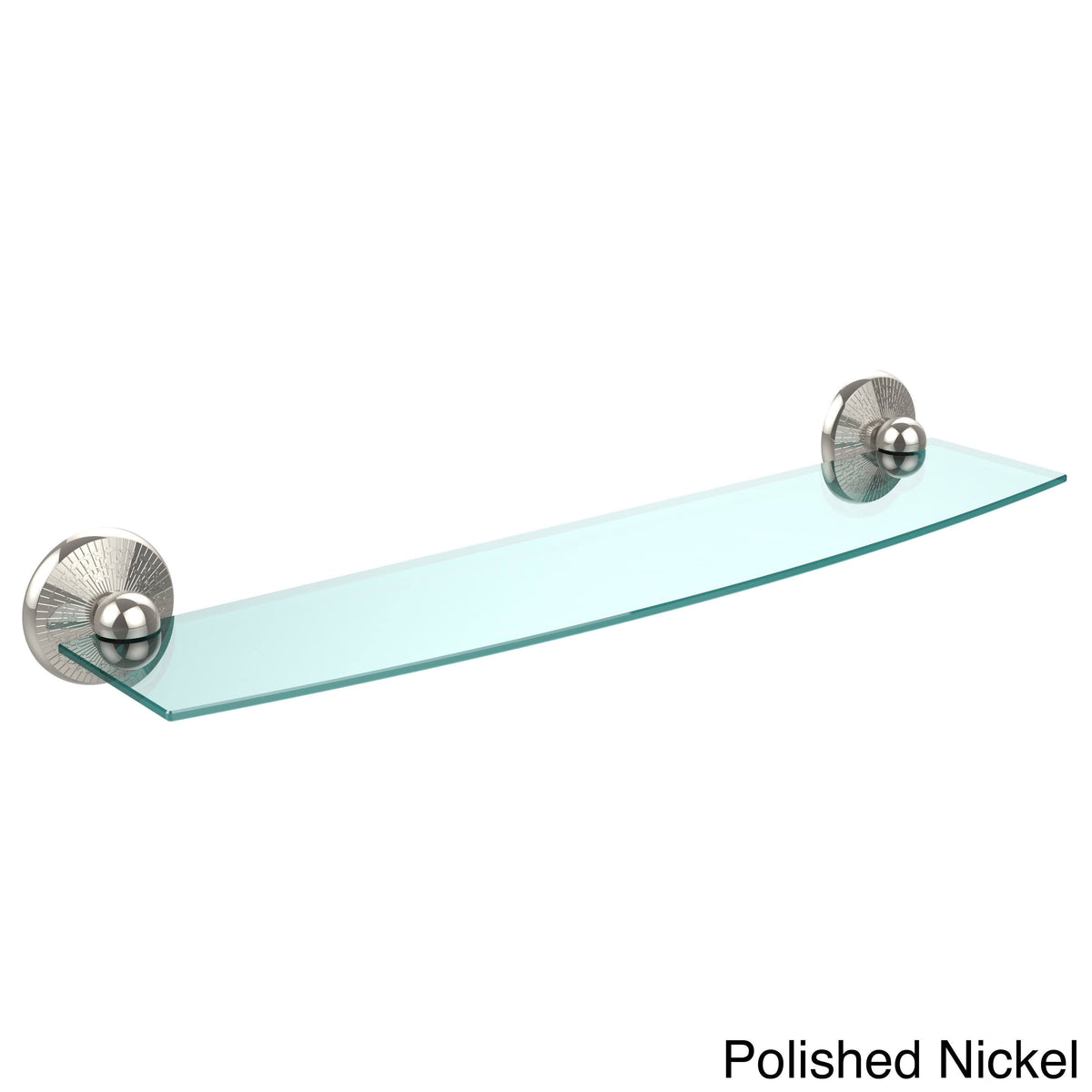 Polished Chrome 24 inch Glass Shelf V15002