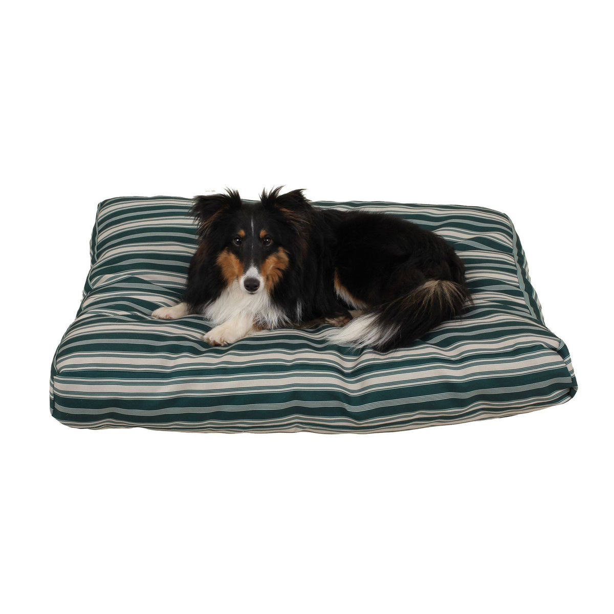 Faux Gusset Pet Bed - Green Stripe Small F221427