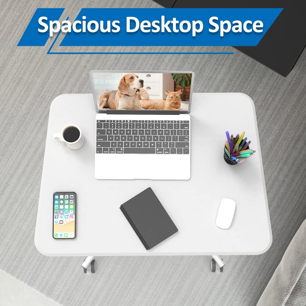 Pneumatic Mobile Laptop Standing Desk with Lockable Wheels O619130