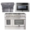 48 Inch Dual Fuel Range, Wall Mount Range Hood, Microwave Drawer Z188