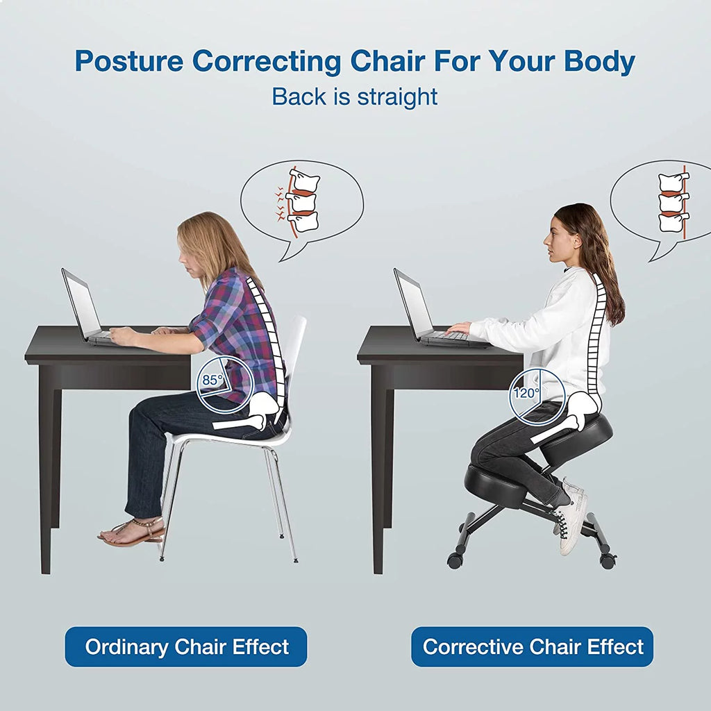 Ergonomic Kneeling Chair Adjustable Height Padded Knee Stool N6040