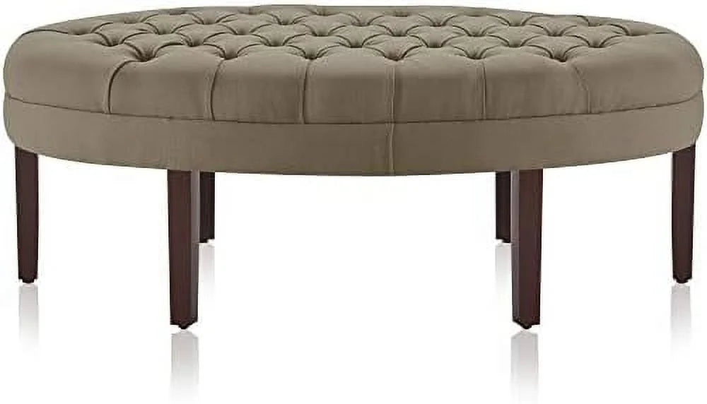 Light Brown Upholstered Ottoman Bench K240