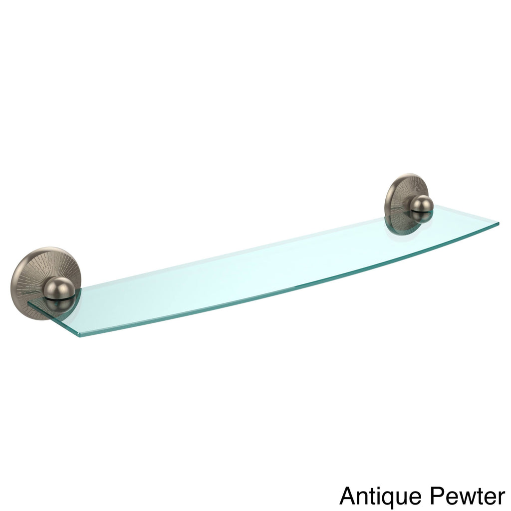 Polished Chrome 24 inch Glass Shelf V15002