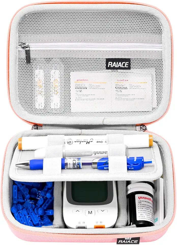 Pink Diabetic Supplies Case Y5933