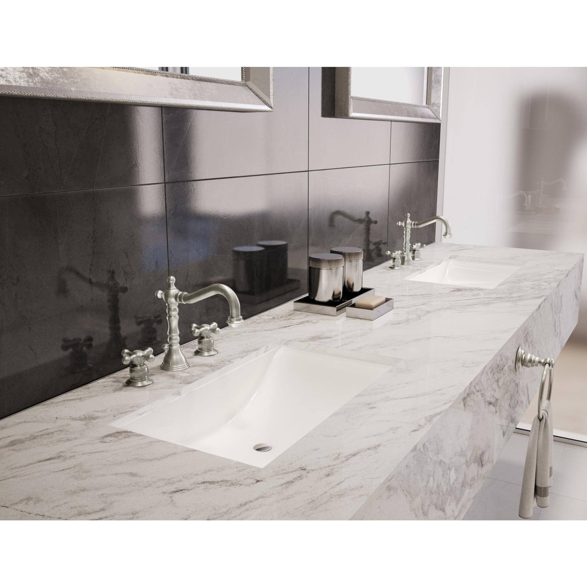 Satin Nickel 1.5 GPM Widespread Bathroom Faucet with Pop-Up Drain Assembly T4387