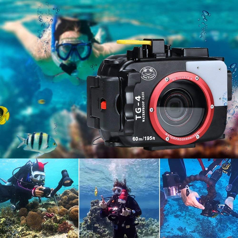Underwater Camera Housing for Olympus TG-4 Black J373919