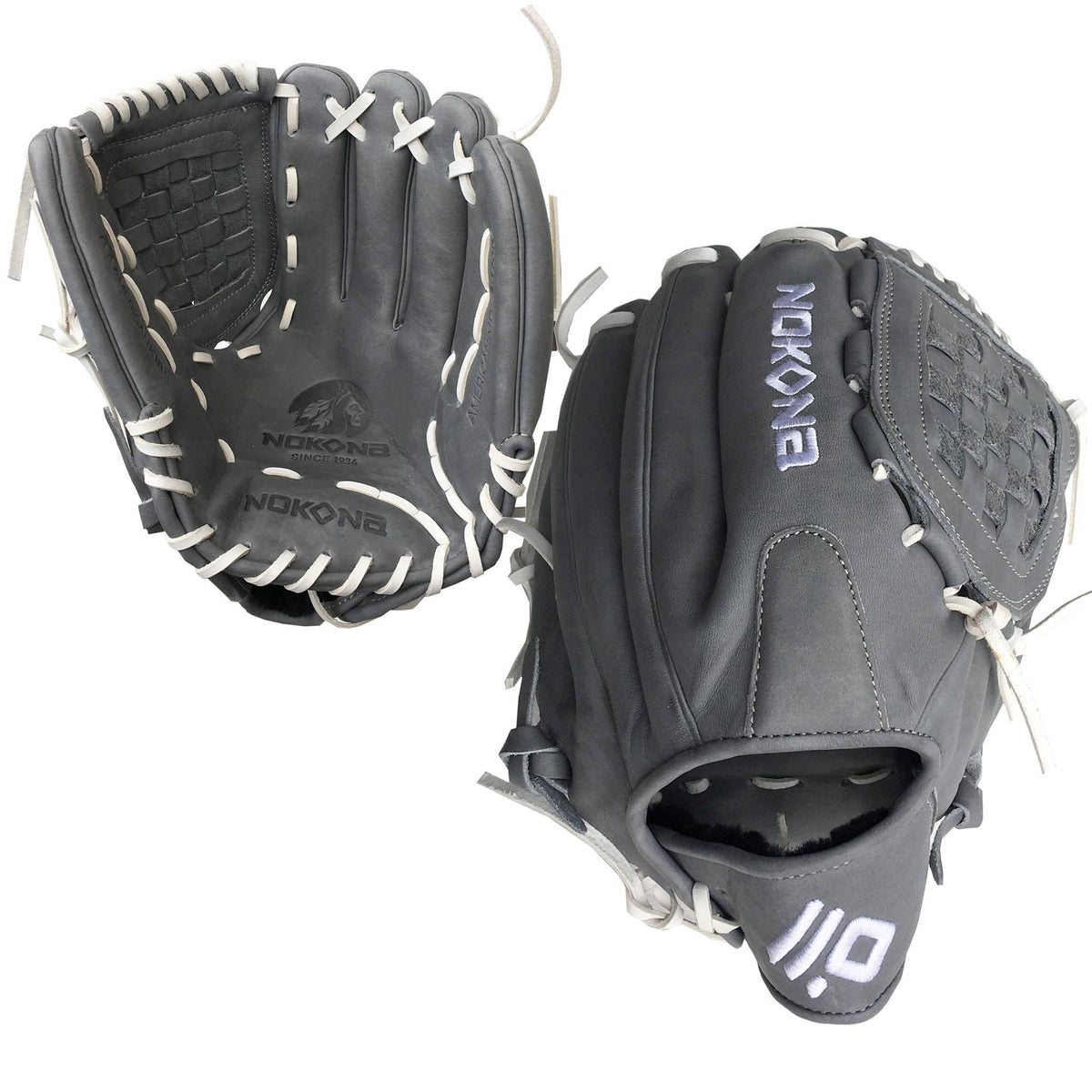 Gray Closed Web 12 inch Fastpitch Softball Glove Q27747