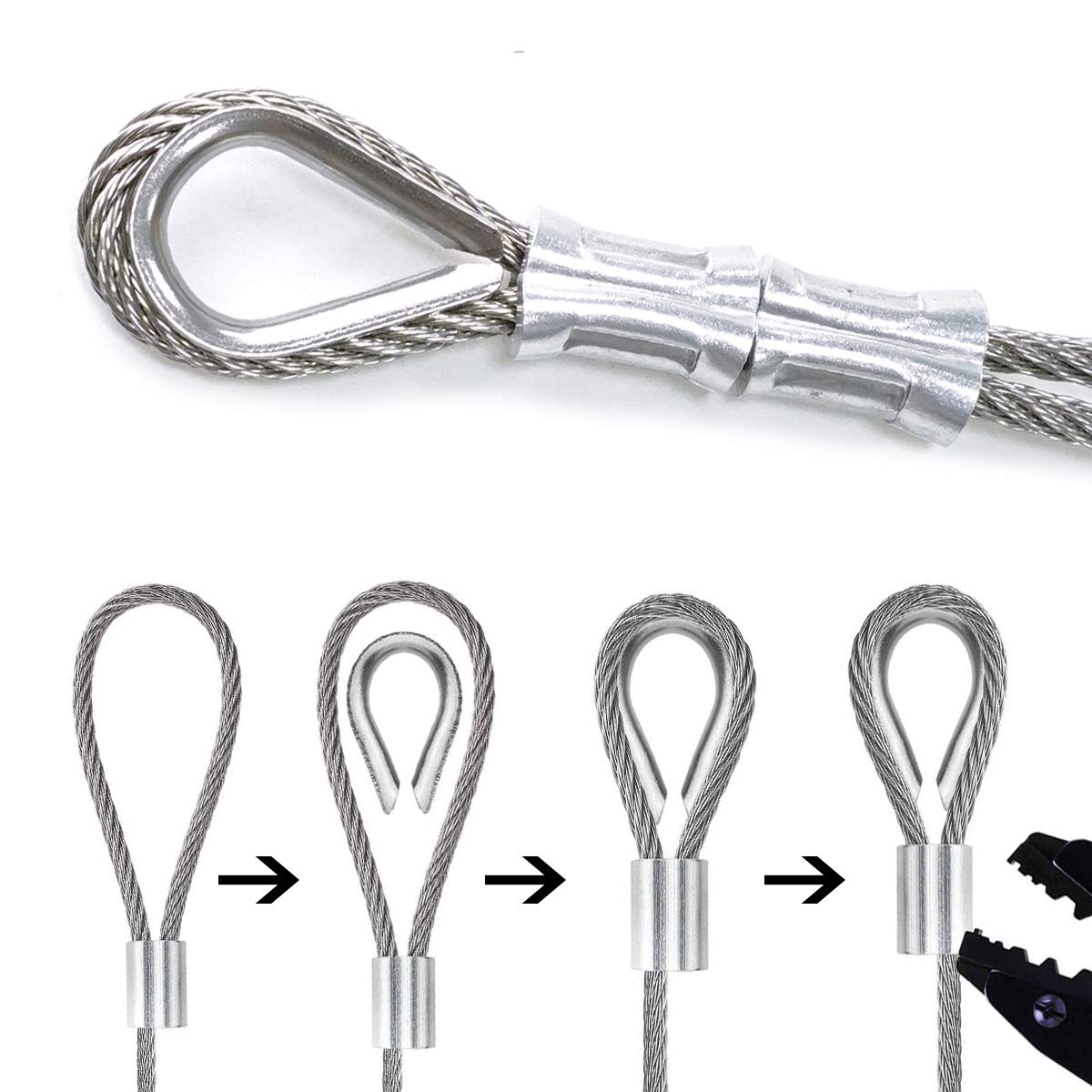 1/8 Cable Railing Kit with 400ft Stainless Steel Cable Wire S3812
