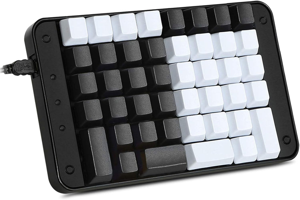 Single-Handed Programmable Mechanical Keyboard with Gateron Red Switch, 46 Programmable Keys, 8 Macro Keys, PBT Keycap Z185