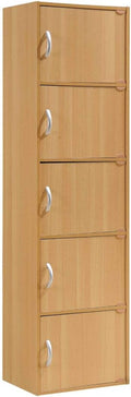 Black 5-Shelf Bookcase Cabinet S663