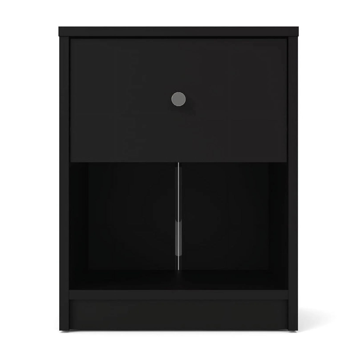Black Engineered Wood 3 Drawer Chest 6 Drawer Dresser & Nightstand I1420