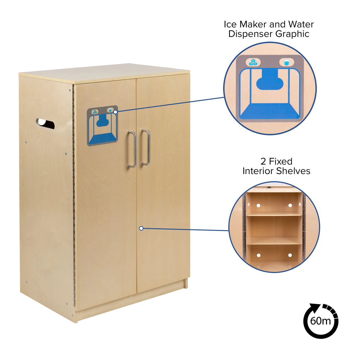 Children's Wooden Kitchen Refrigerator T9686