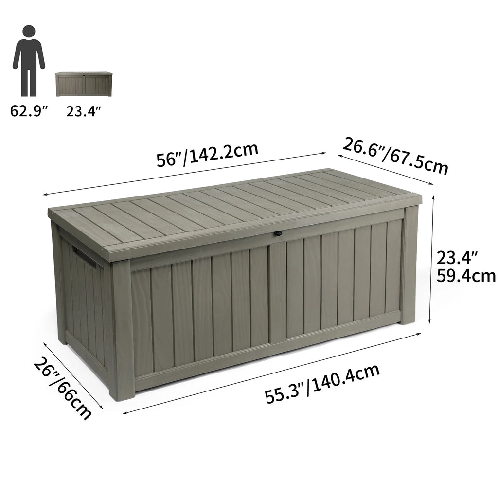120 Gallon Weatherproof Outdoor Storage Deck Box G854