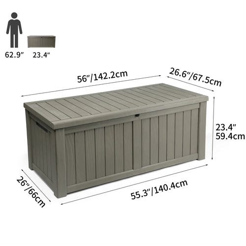 120 Gallon Weatherproof Outdoor Storage Deck Box G854