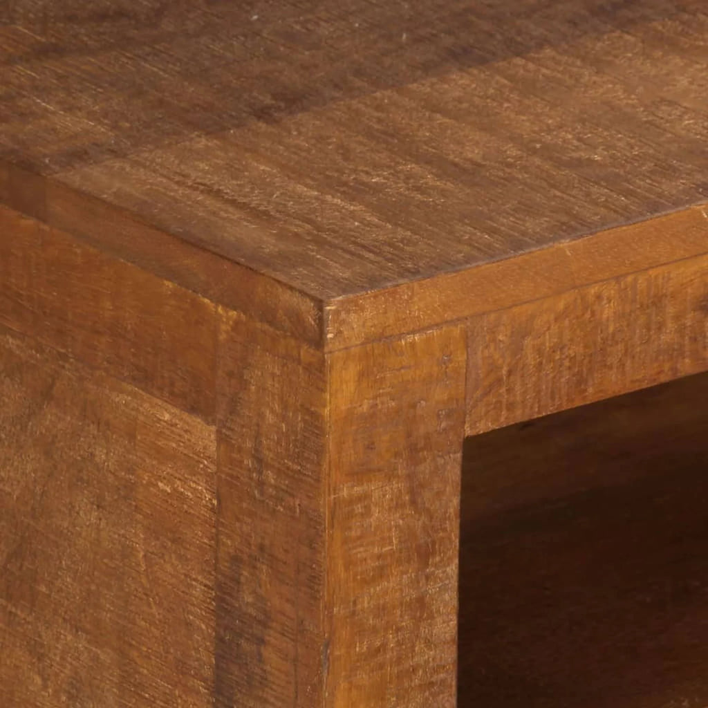 Mango Wood TV Stand with Cabinet and 2 Storage Compartments T581