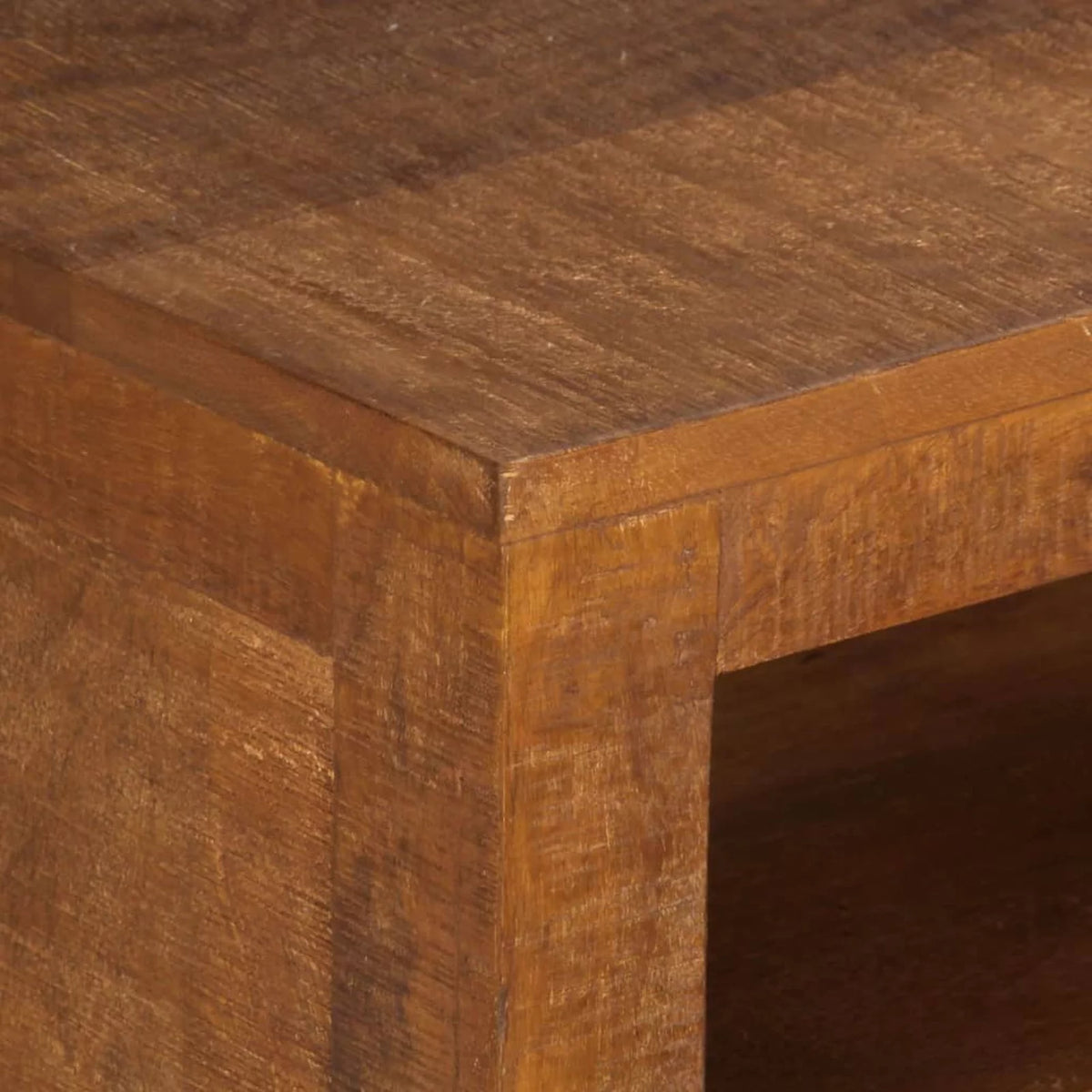Mango Wood TV Stand with Cabinet and 2 Storage Compartments T581