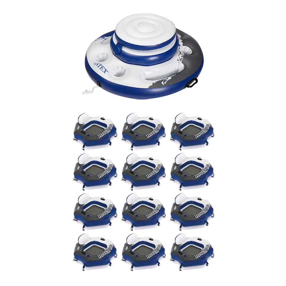 Inflatable Floating Cooler with 1 Person Lounger Floating Tube (12 Pack) N3909