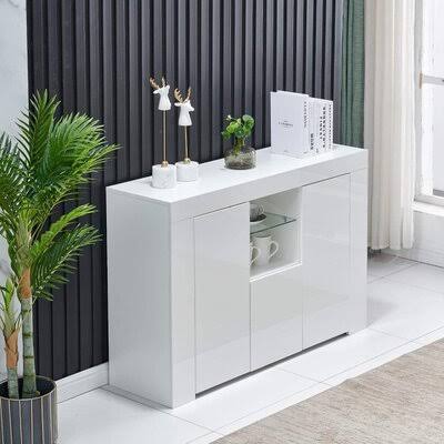 Modern High Gloss Wooden Sideboard with Drawer Q743
