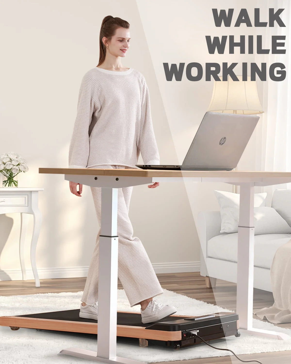 2.25HP Under Desk Treadmill with Remote Control Y5074