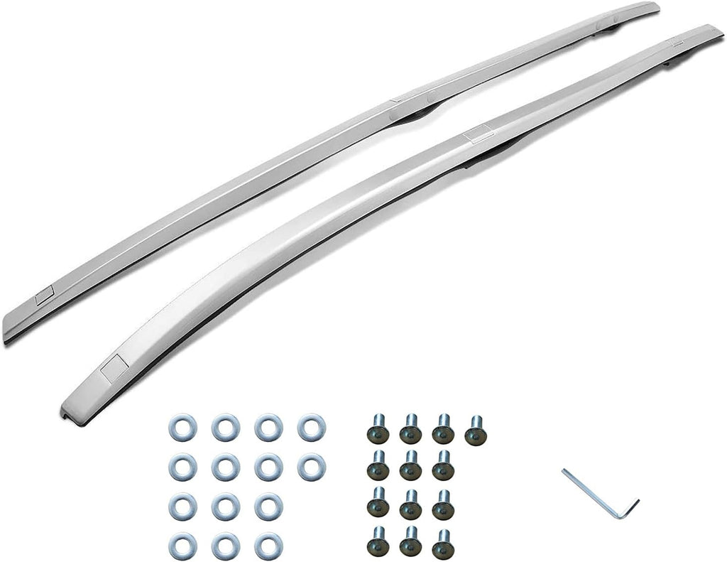Silver 2 Pcs Car Roof Rack Side Rails M586