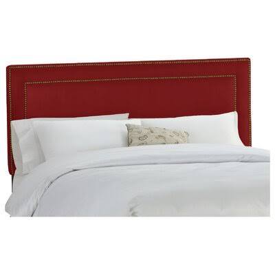 Red California King Upholstered Panel Headboard X3565