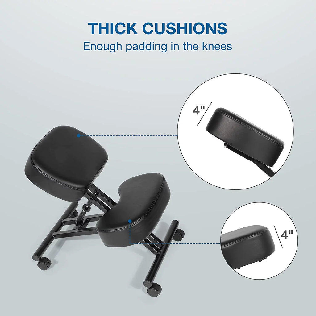 Ergonomic Kneeling Chair Adjustable Height Padded Knee Stool N6040