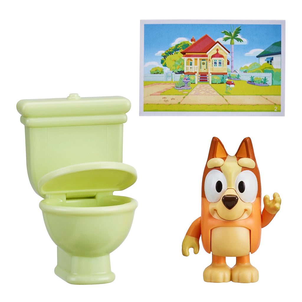 Bluey Story Starter Pack, 1 2-3" Plastic Toy Figure and Accessory, Multi-Color B512