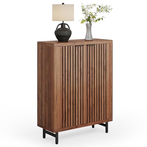 6-Tier Wooden Shoe Cabinet with Doors and Adjustable Shelves E904417