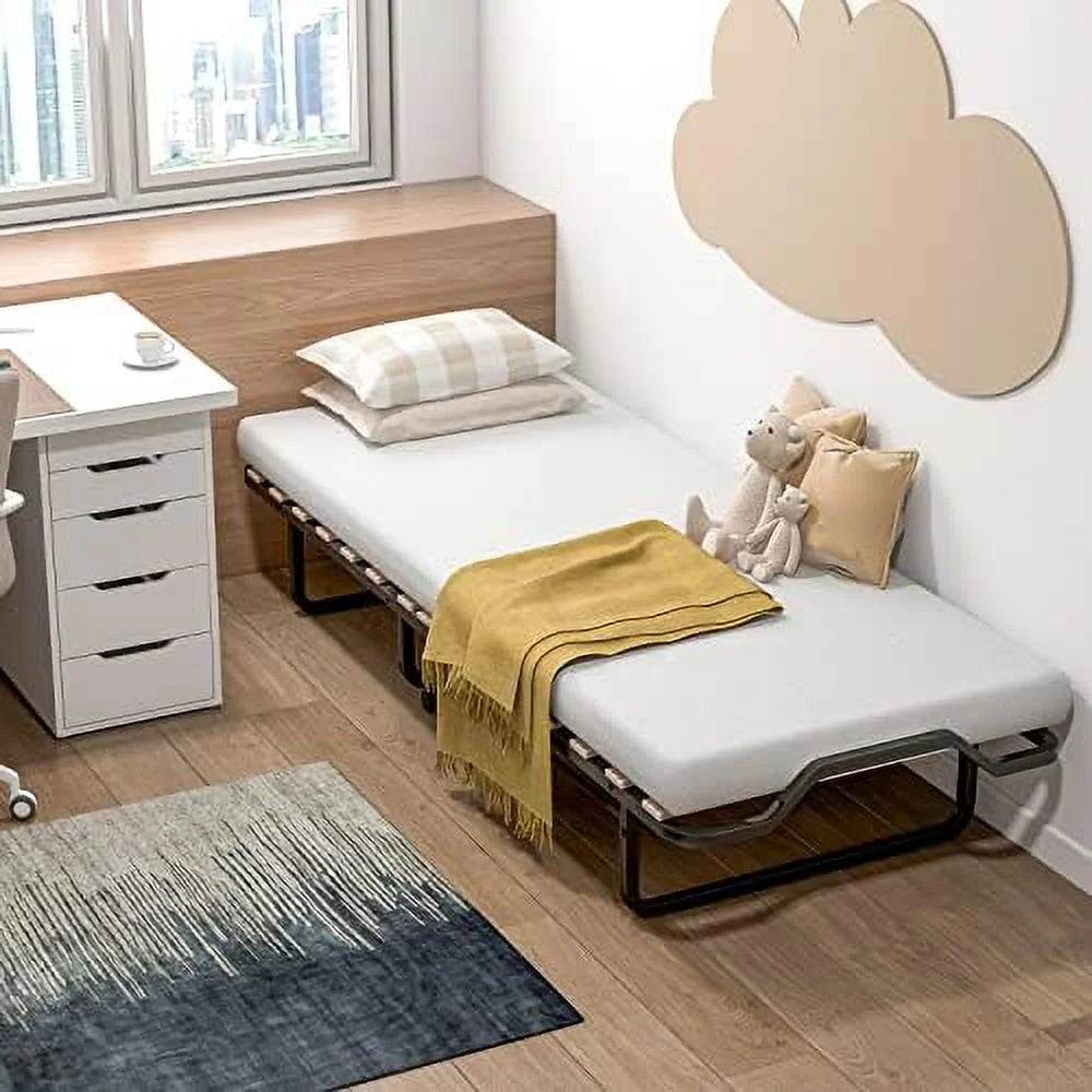 Folding Bed with 4 Inch Memory Foam Mattress N250646