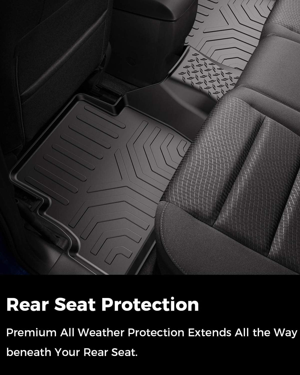 All Weather TPE Rubber Floor Mats Front & Rear Full Set L133