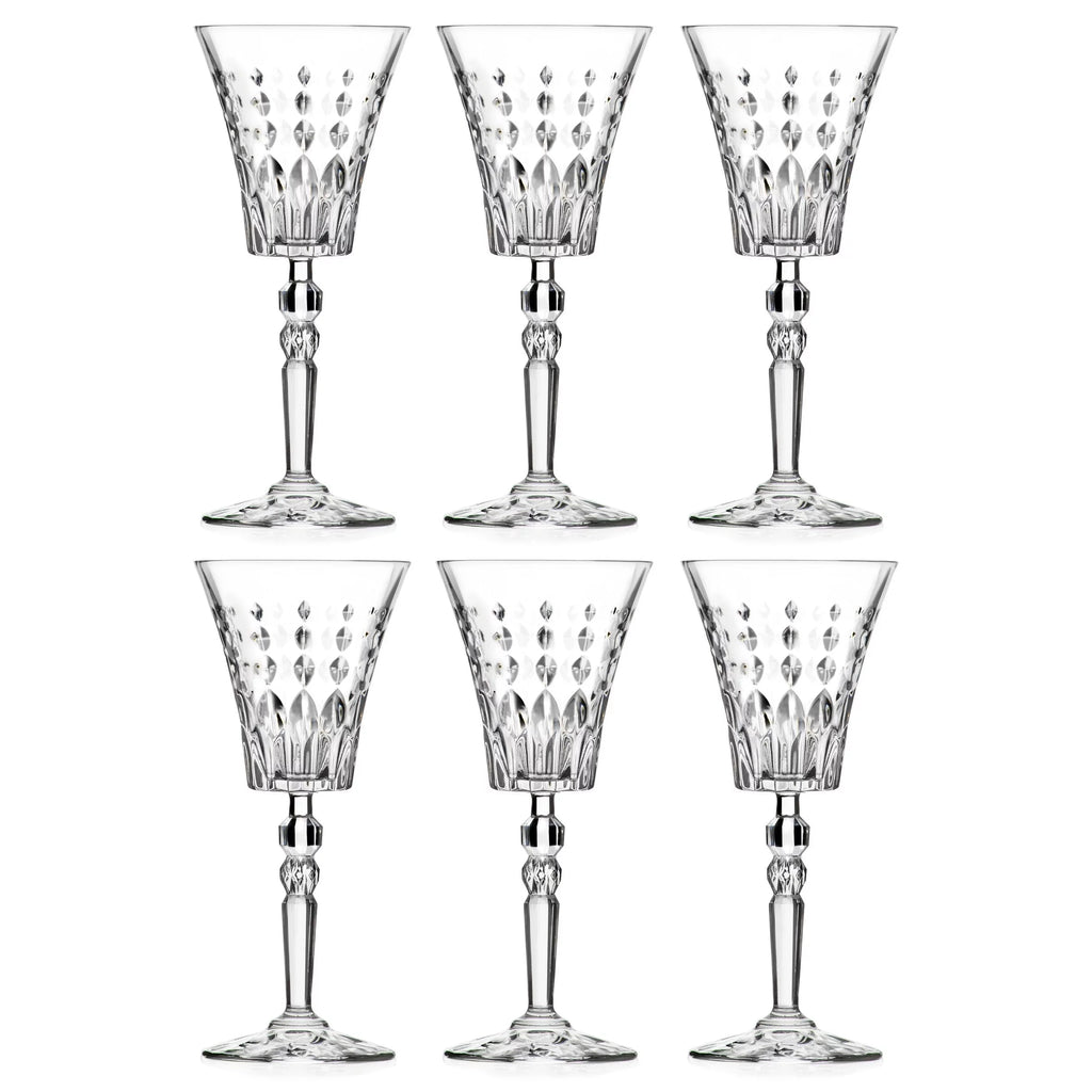 Wine Glass Water Glasses Set of 6 Goblet 10 oz W376