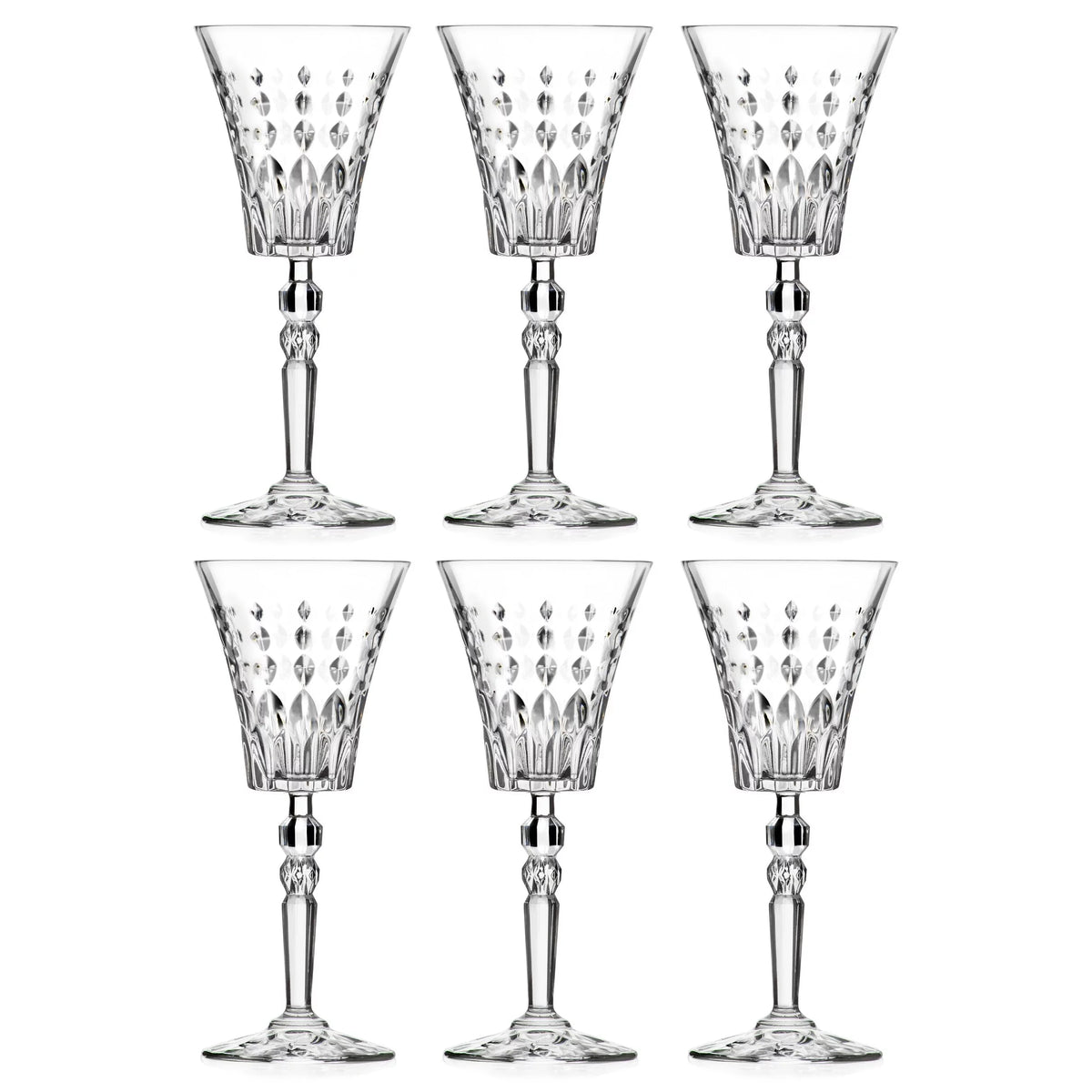 Wine Glass Water Glasses Set of 6 Goblet 10 oz W376