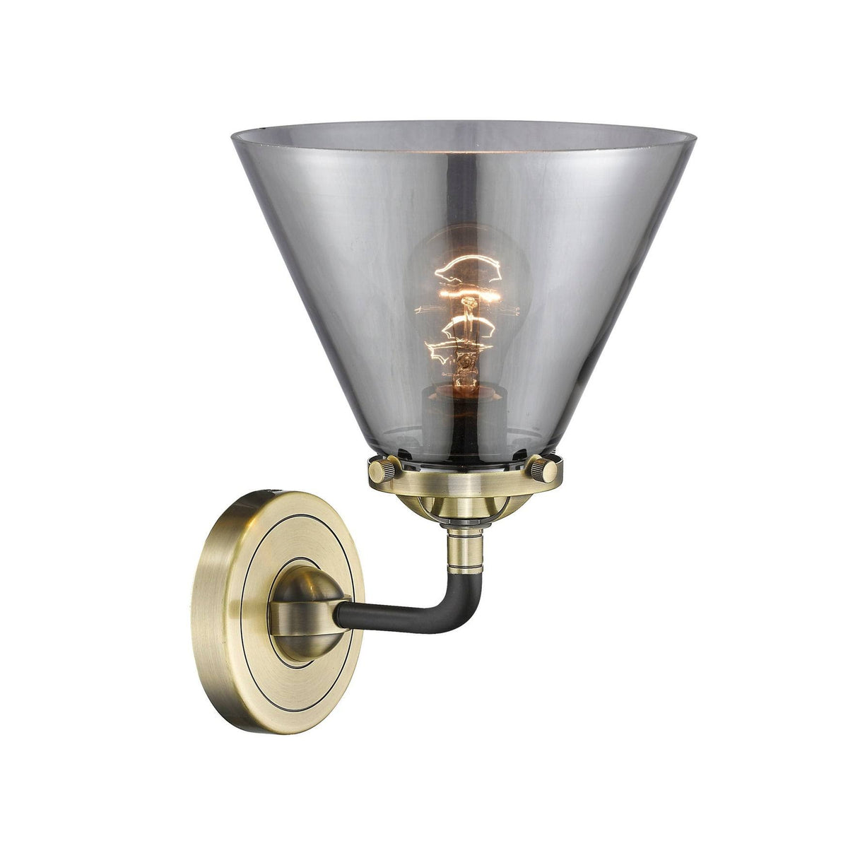 Brushed Satin Nickel Large Cone 1 Light Sconce U62807