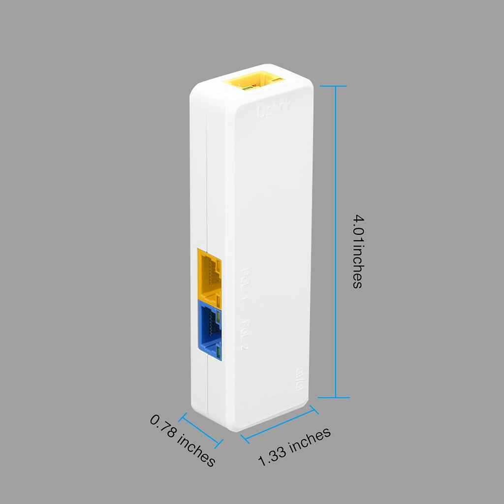 PoE Extend Switch, IEEE802.3af/at/bt, PoE++ BT Port 60W Output, Cascade 3-4 Times, Distance Extend 130M, Plug&Play W3744