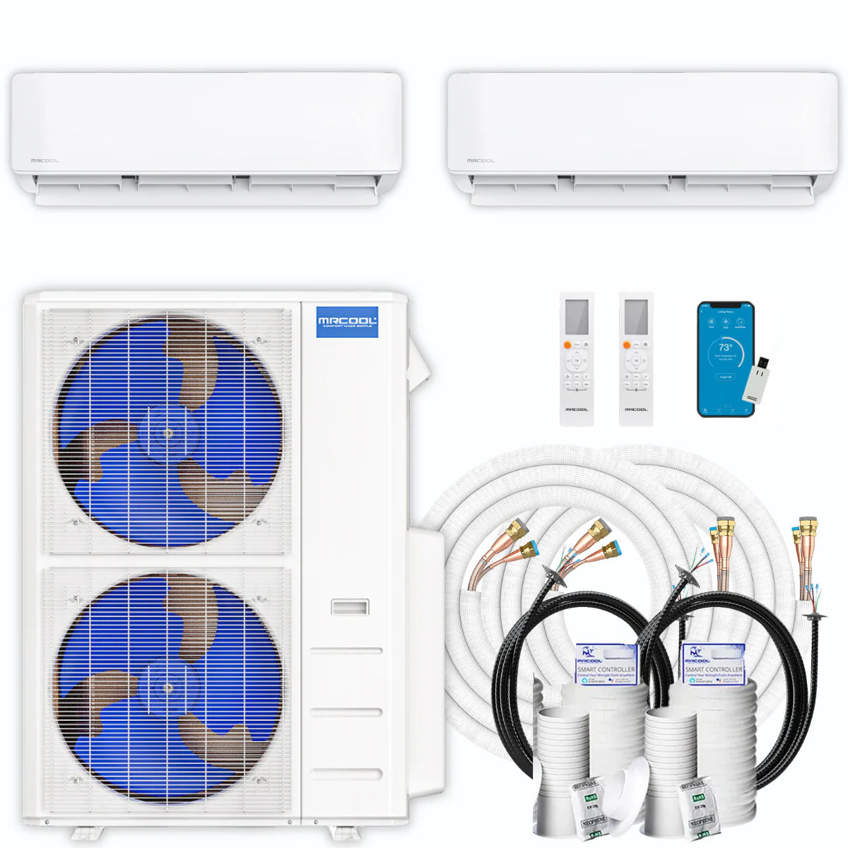 48,000 BTU 2 Zone Ductless Mini Split Air Conditioner and Heat Pump B12855