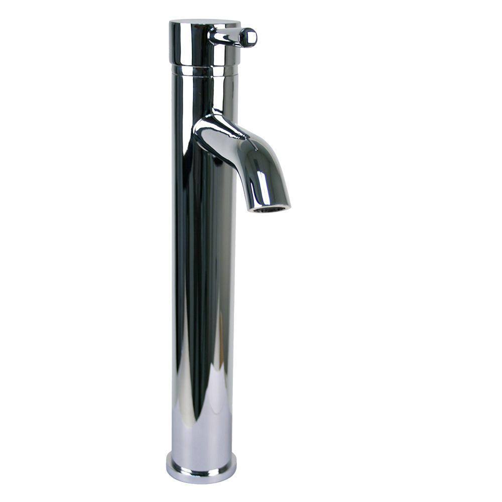 Chrome European Vessel Sink Faucet and Drain Set Y446270