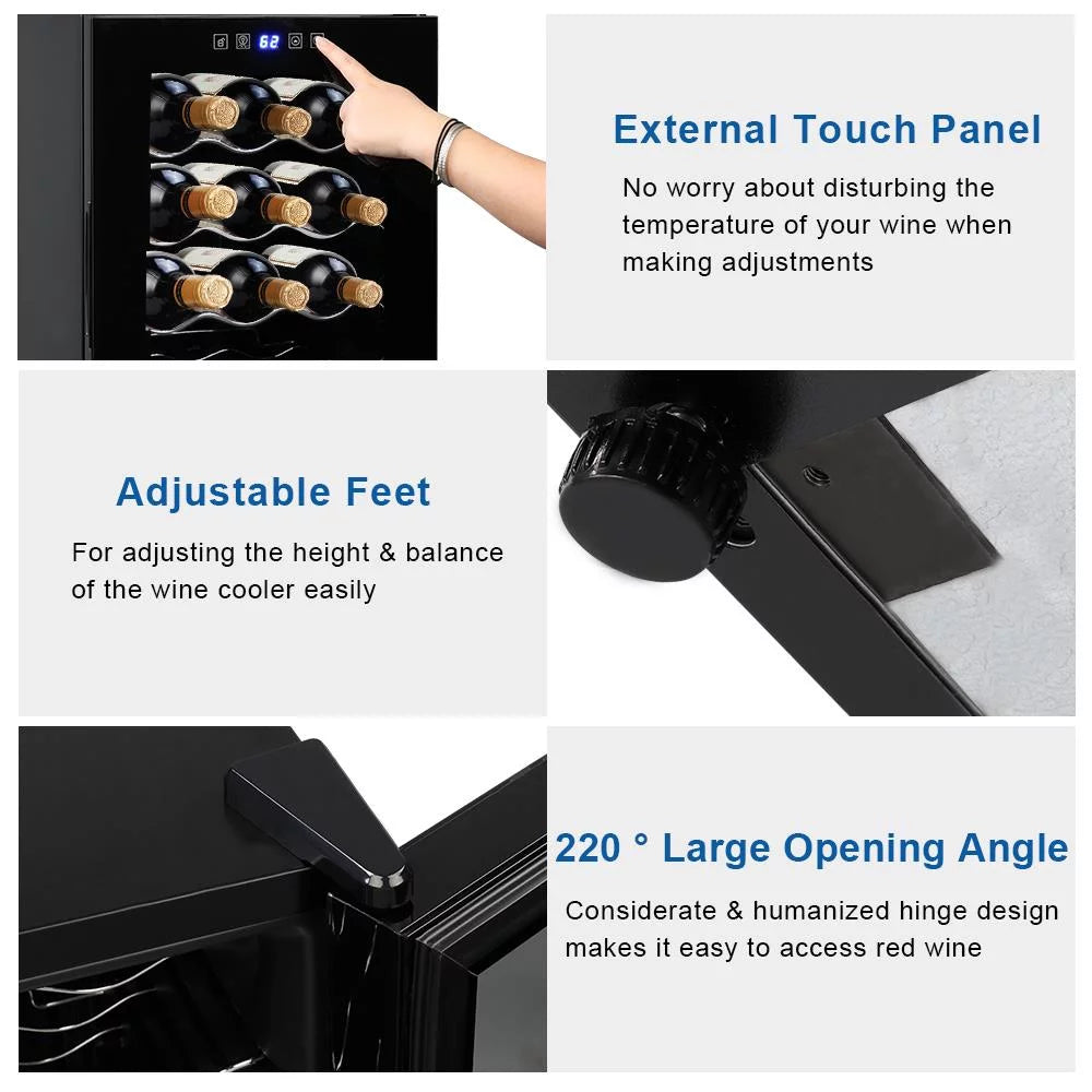 Black 18 Bottle Wine Cooler Y480772