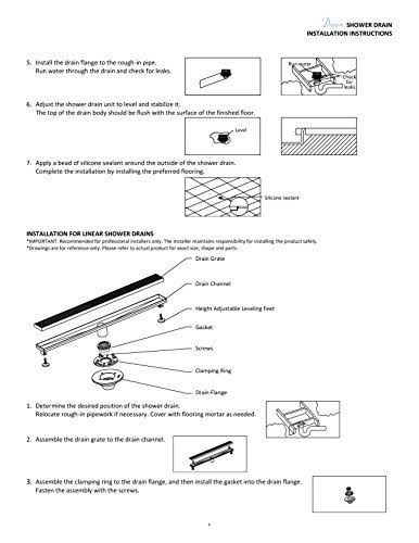 Linear Shower Drain 12x22L A411