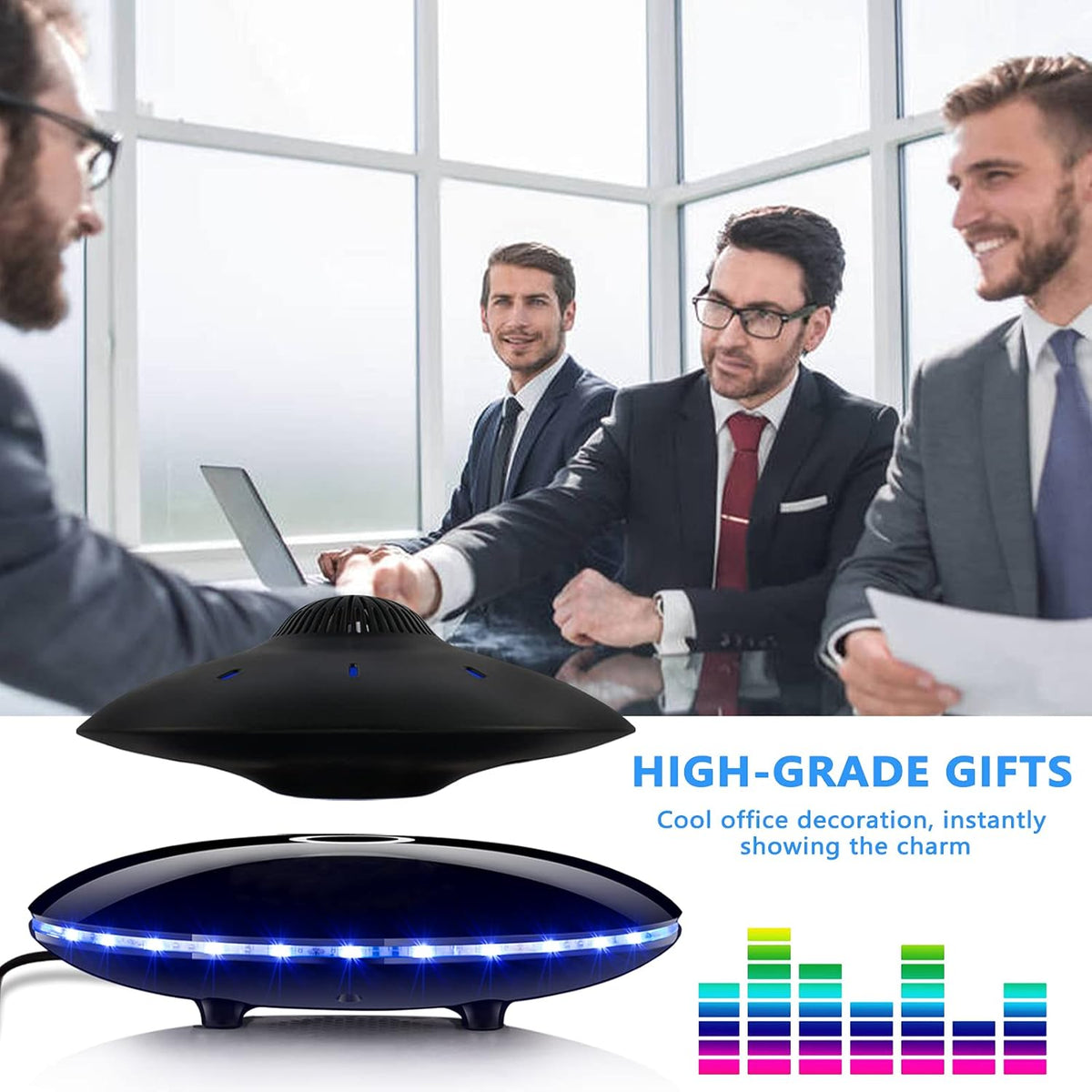 Magnetic Levitating Bluetooth Speaker with LED Lights Base P600964