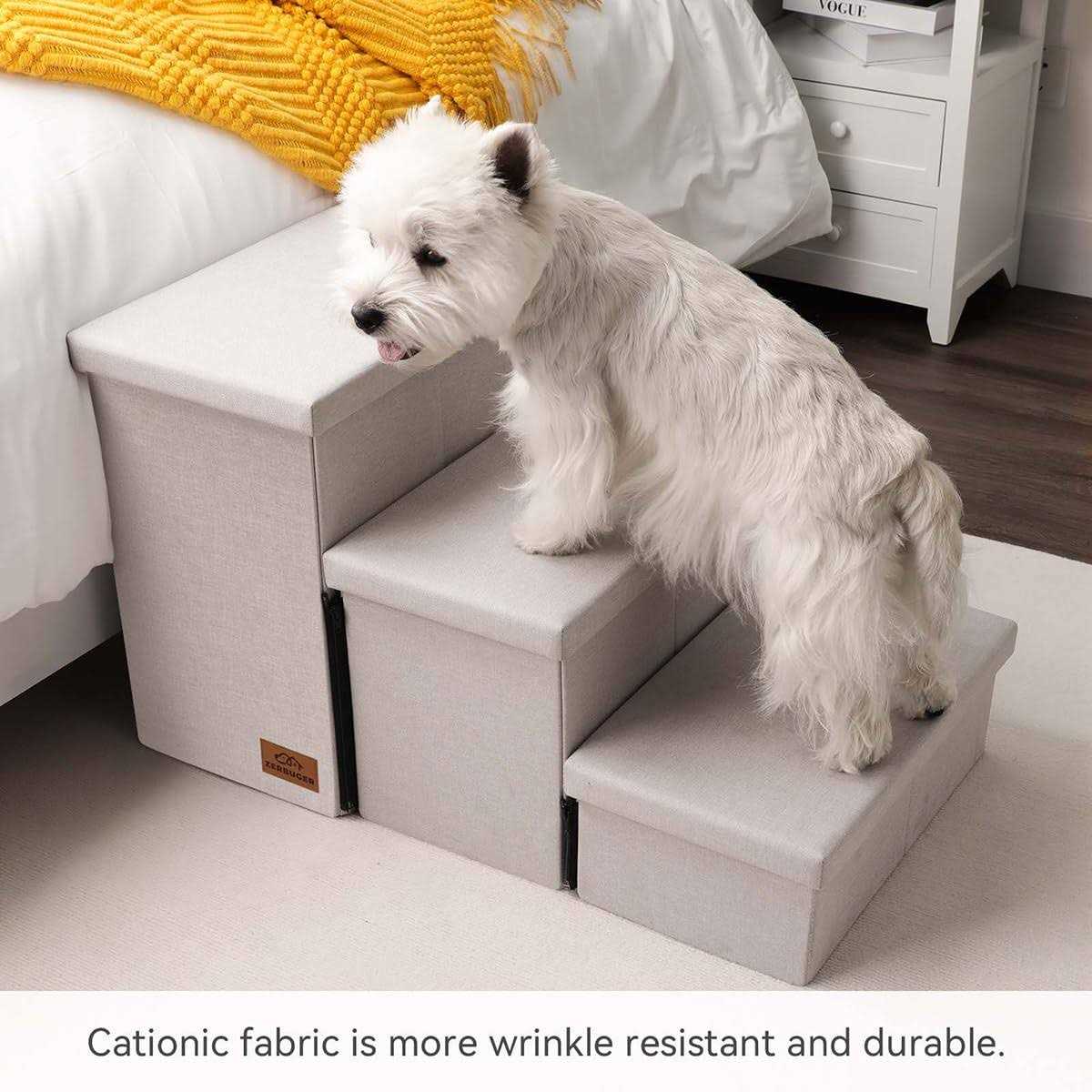 Foldable Dog Stairs with Storage L11656