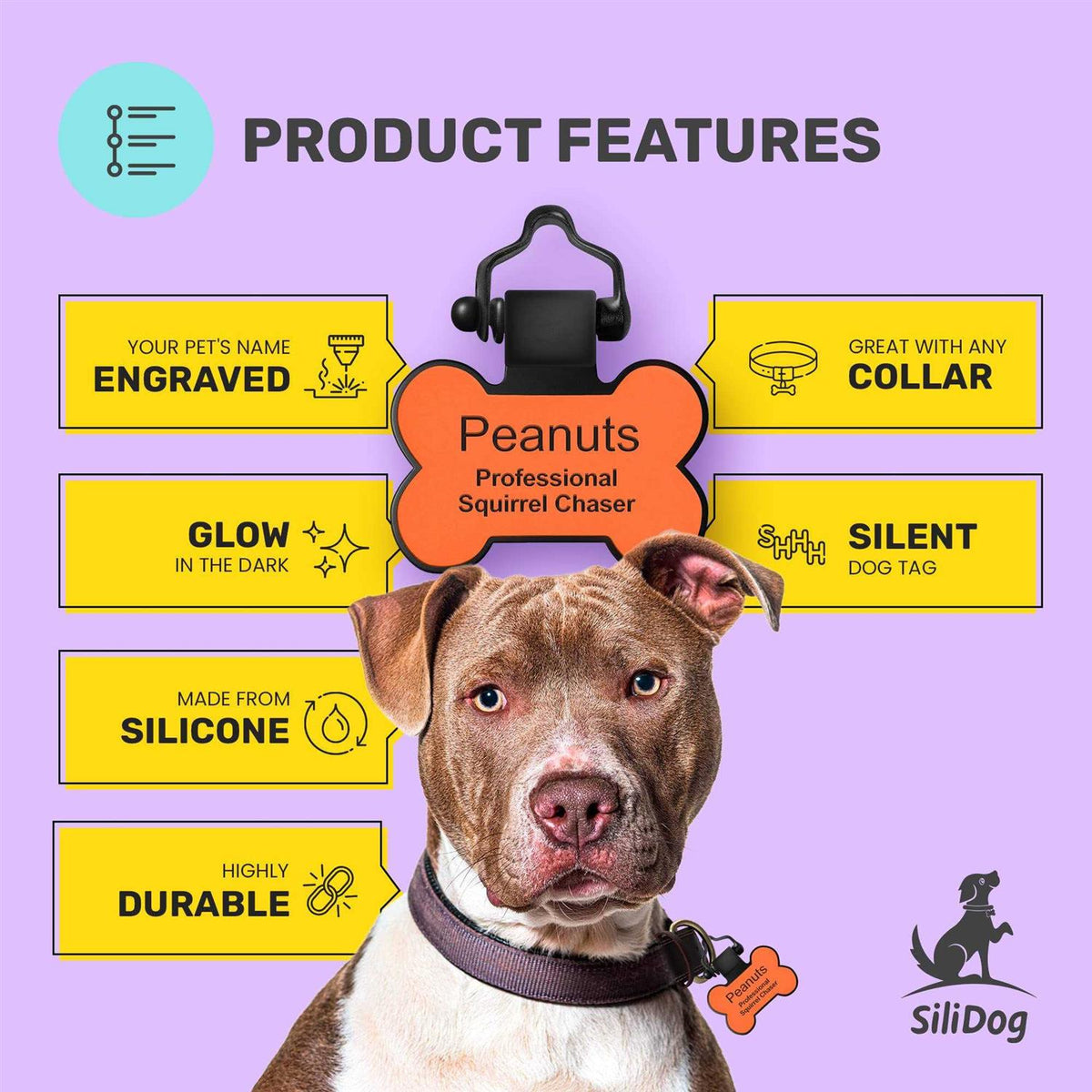 Silent Silicone Dog Tag N991968