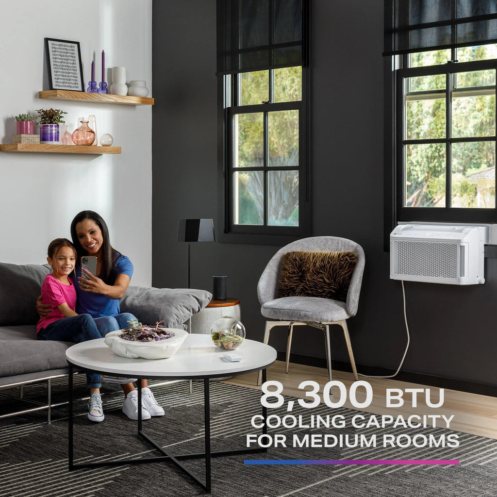 8,000 BTU Smart Window-Mounted Air Conditioner with Wi-Fi N88936
