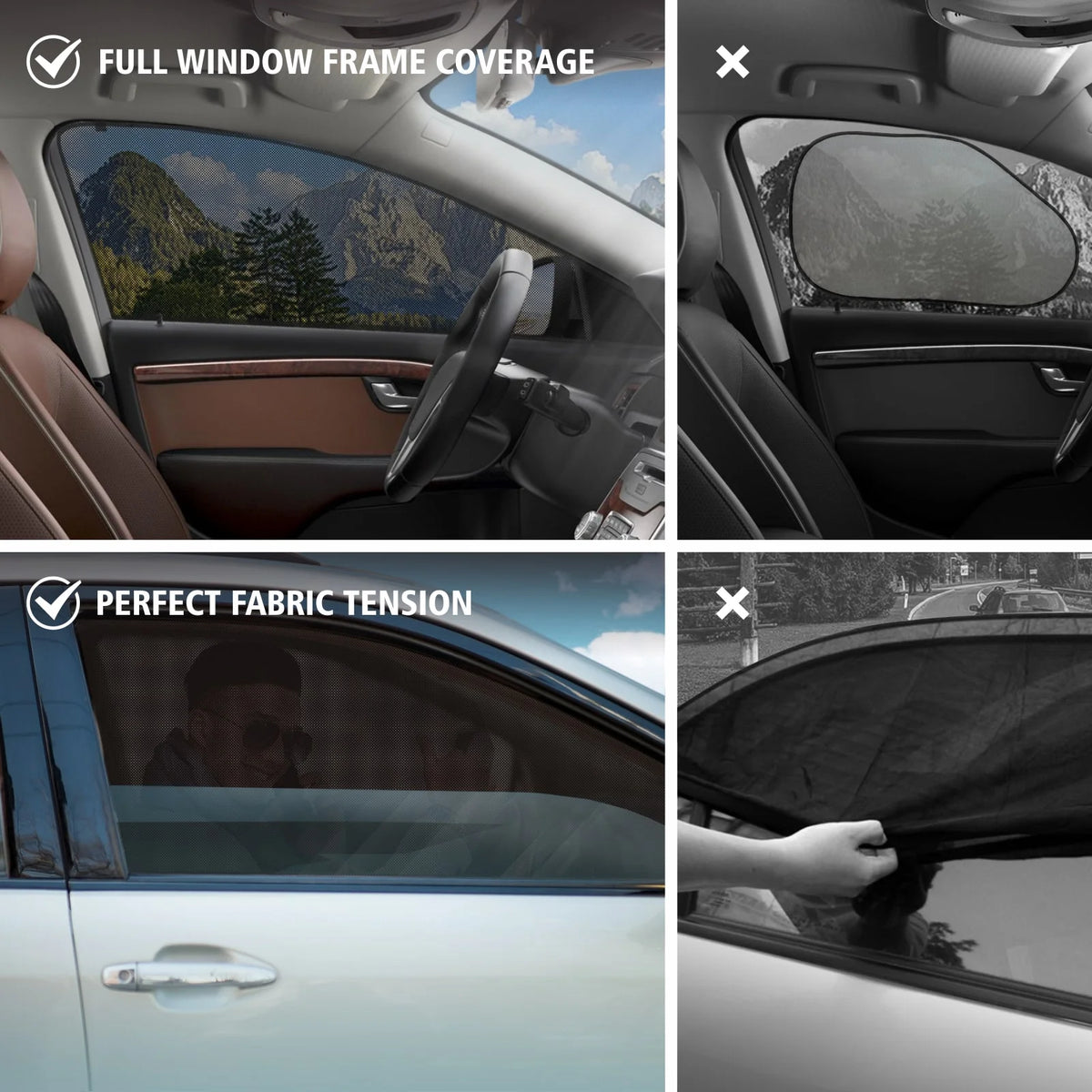 Magnetic Car Window Sunshade 4 Pc. Set X322
